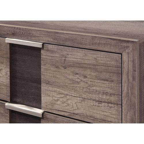 Bedroom set with Panel lighted headboard, dresser mirror and nighstand